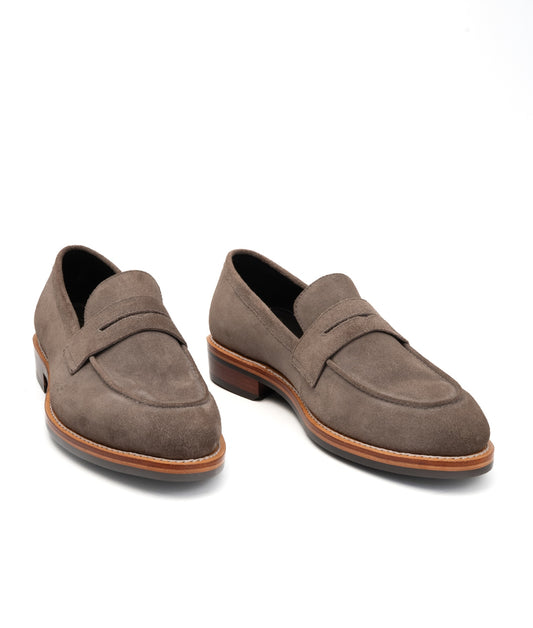 Goodyear Welted Classic Grey Suede Penny Loafer