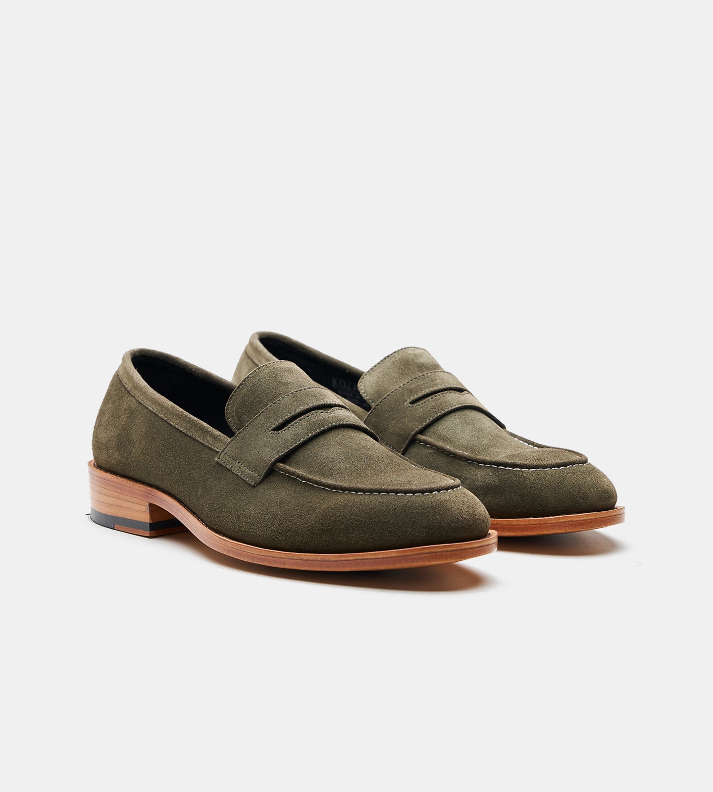 Goodyear Welted Olive Suede Penny Loafer