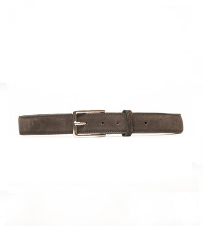 Handmade Groupo Mastrotto Brown Suede Leather Belt