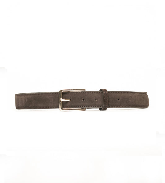 Handmade Groupo Mastrotto Brown Suede Leather Belt