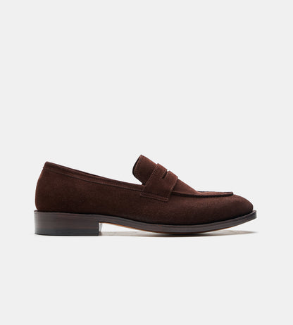 Goodyear Welted Brown Suede Penny Loafer