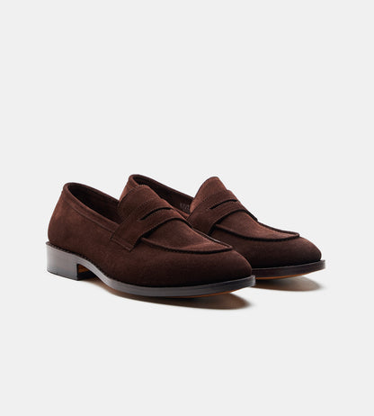 Goodyear Welted Brown Suede Penny Loafer