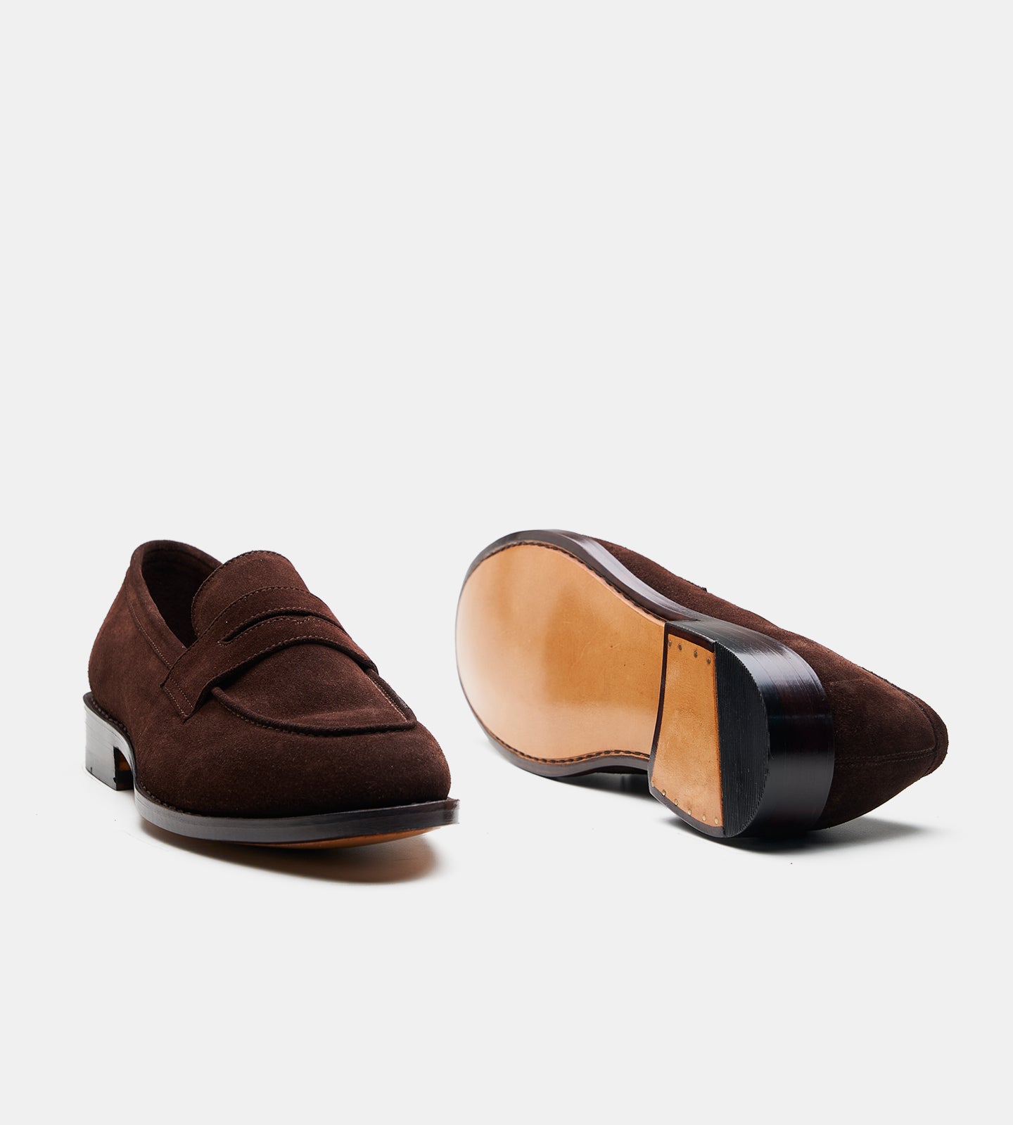 Goodyear Welted Brown Suede Penny Loafer