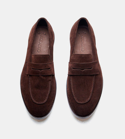 Goodyear Welted Brown Suede Penny Loafer