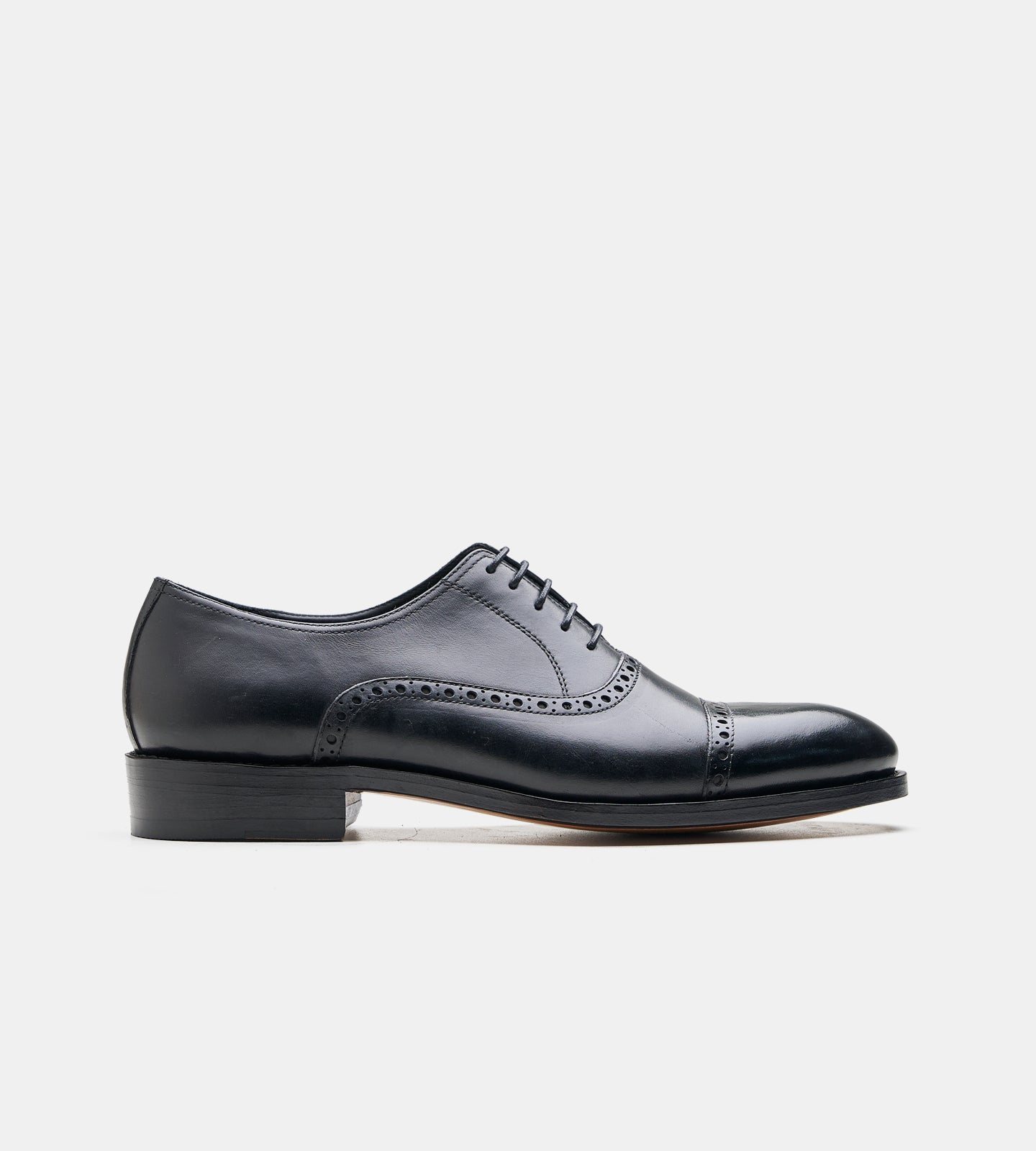 Goodyear Welted Semi Brogue Captoe Oxfords