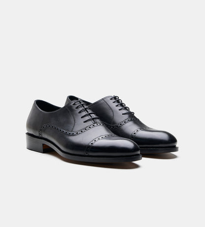 Goodyear Welted Semi Brogue Captoe Oxfords