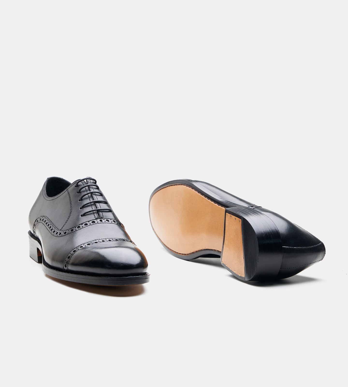 Goodyear Welted Semi Brogue Captoe Oxfords