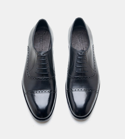 Goodyear Welted Semi Brogue Captoe Oxfords