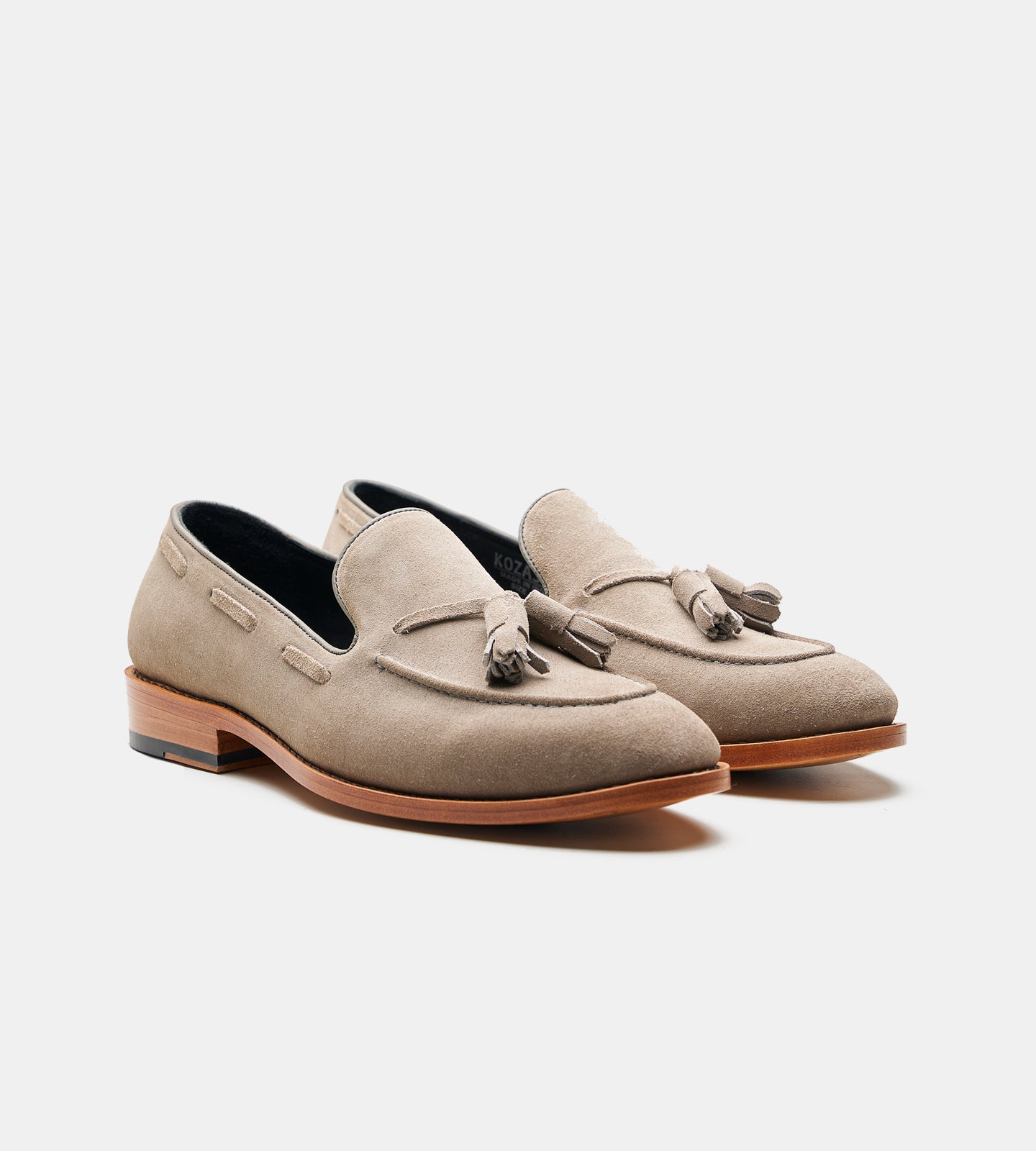 Goodyear Welted Grey Suede Tassel Loafers