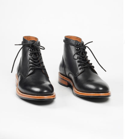 Goodyear Welted Black Plain Toe Boot