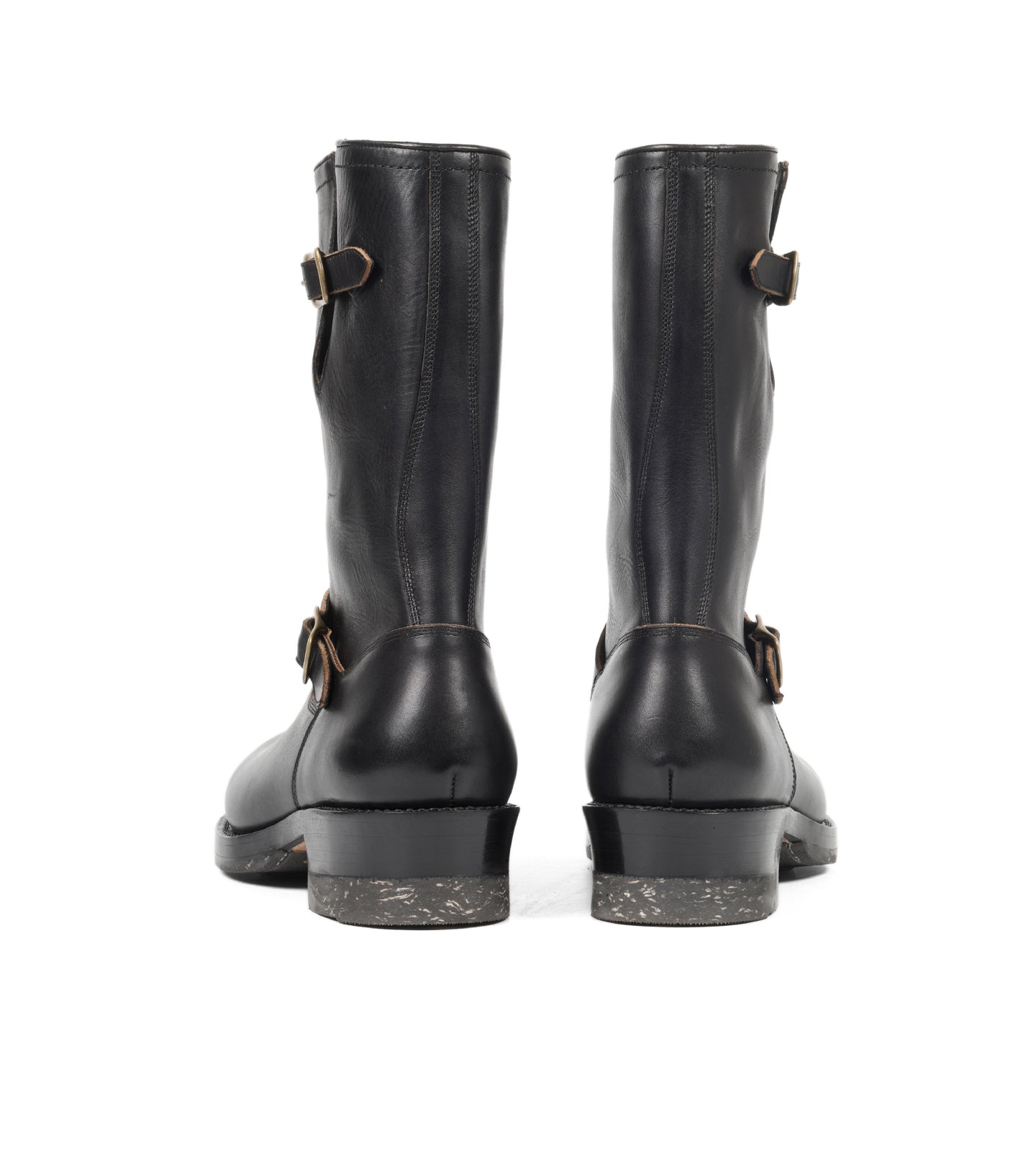 Hand Welted Virginia Hydro Pull up Black Leather Engineer Boots