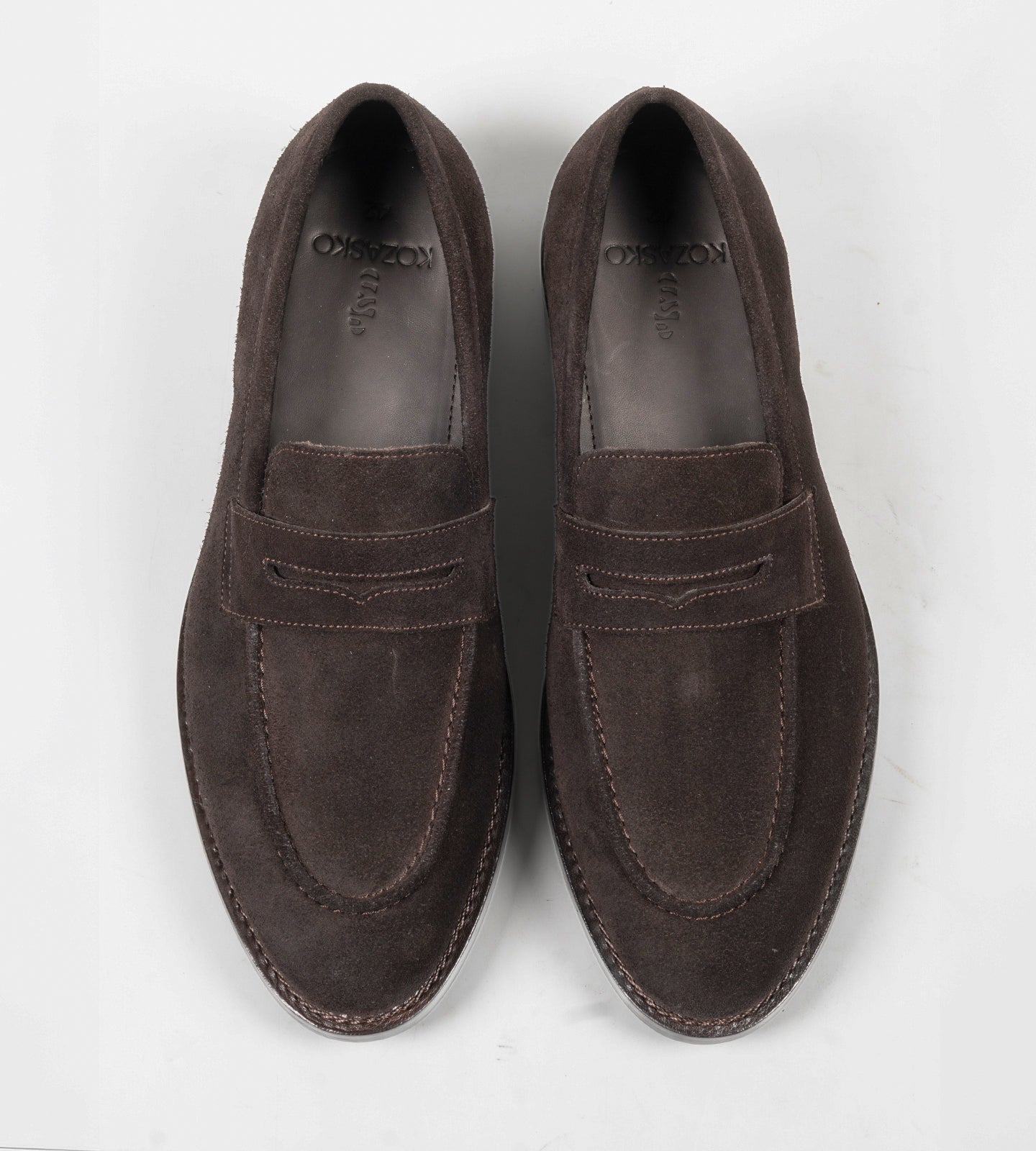 Goodyear Welted Brown Groupo Mastrotto Suede Penny Loafer