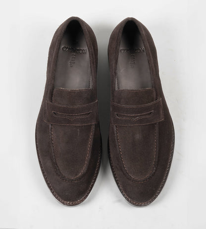 Goodyear Welted Brown Groupo Mastrotto Suede Penny Loafer
