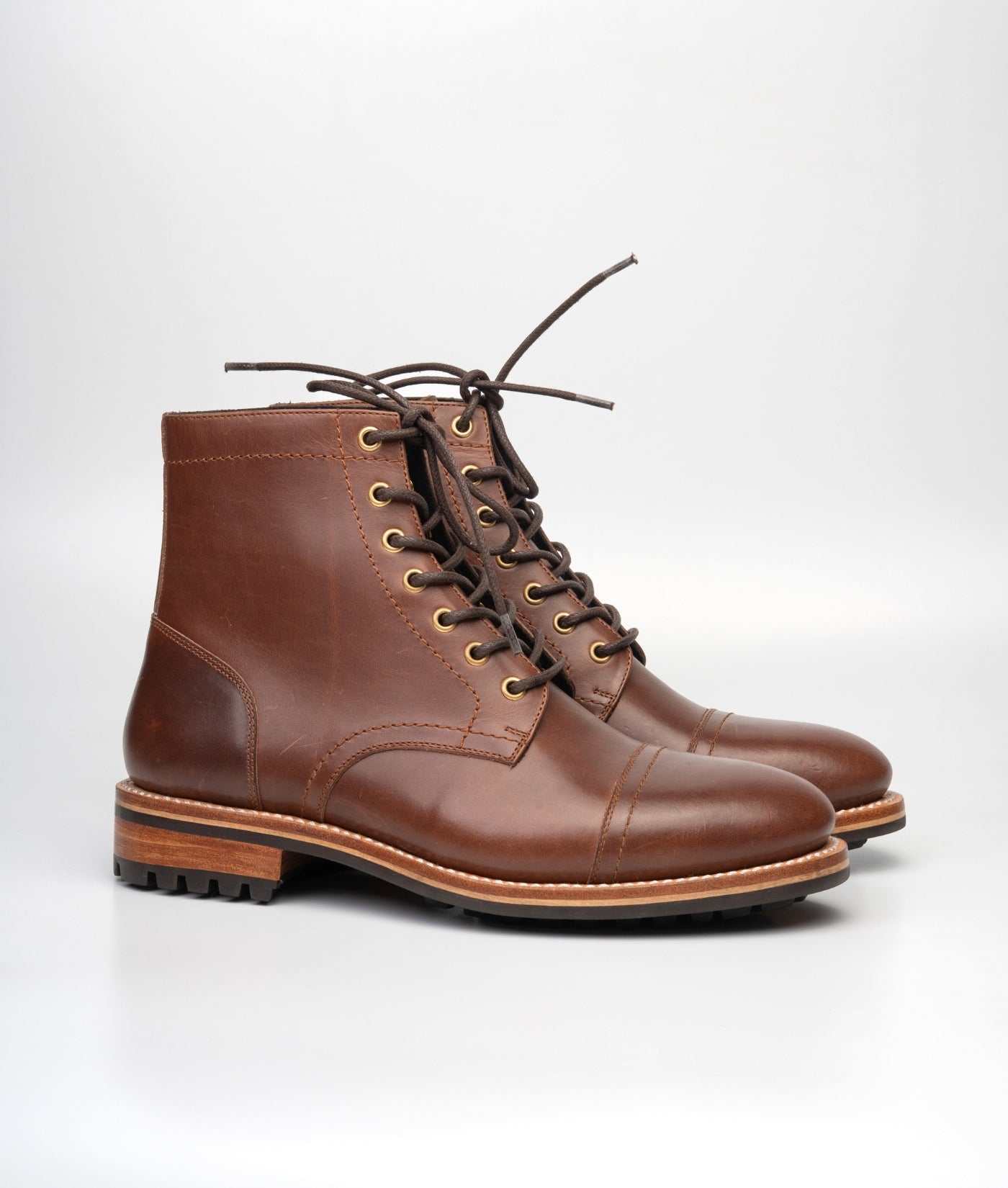 Hand-Welted Boaventura Tan Leather Captoe Boot