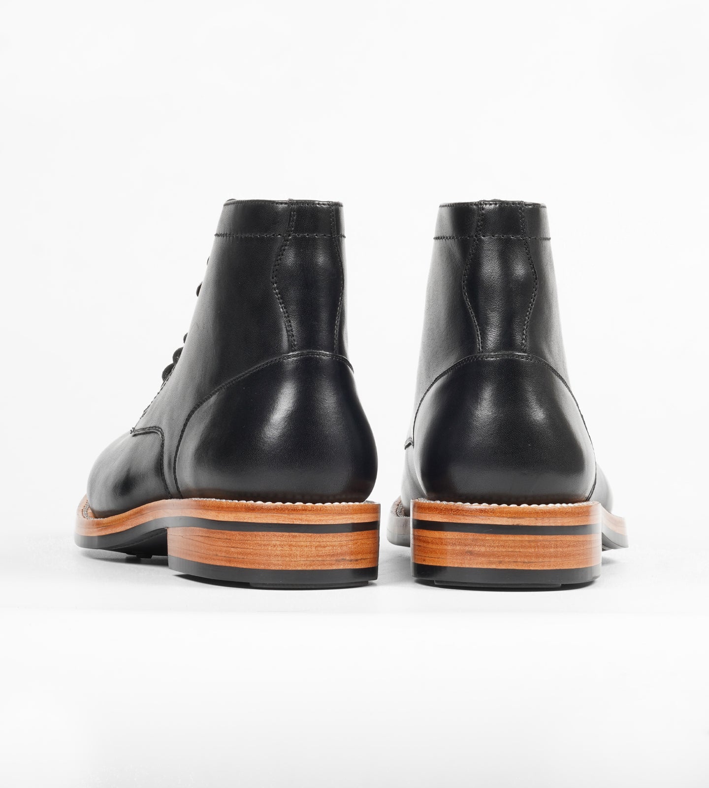 Goodyear Welted Black Plain Toe Boot