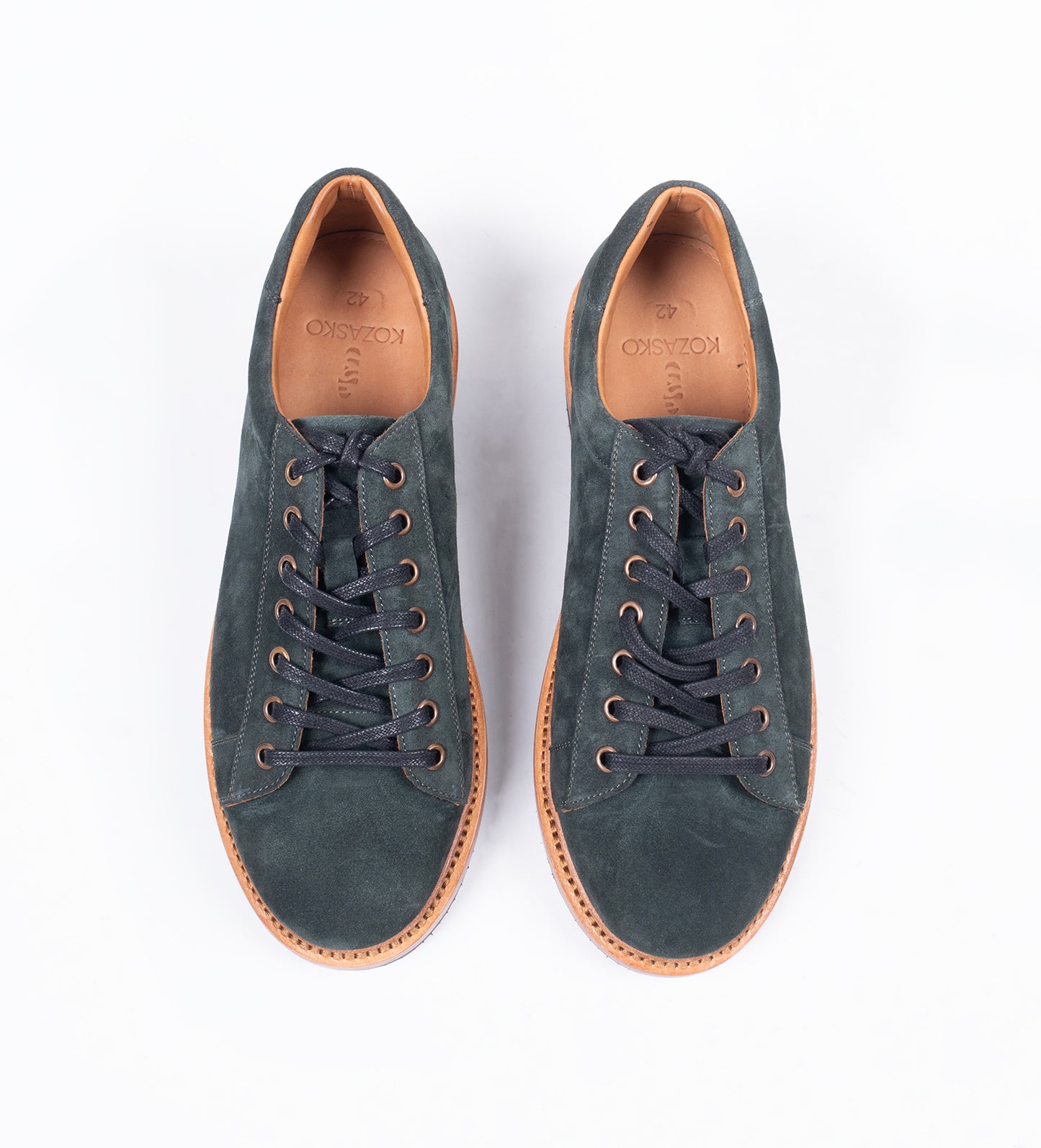Ojas - HandWelted Olive Suede Sneaker