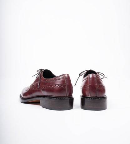 Hand Welted Burgundy Museum calf Longwing Blucher Shoe