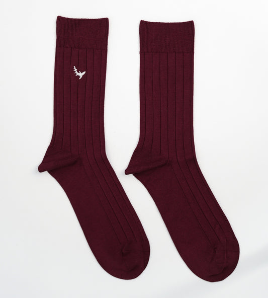 Bamboo Premium Wineberry Formal Socks