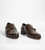 Blake Stitched Brown Double Monk Strap shoe