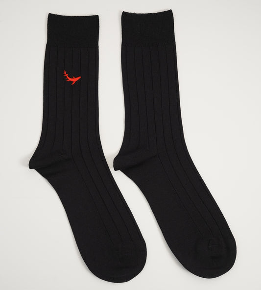 Charcoal Charm - Bamboo Premium Crew Socks