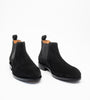 Handwelted Black Suede Chelsea Boot