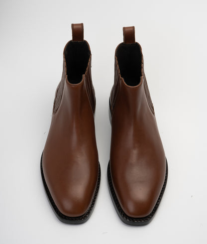 "Albion" - Hand Welted Tan Chelsea Boot