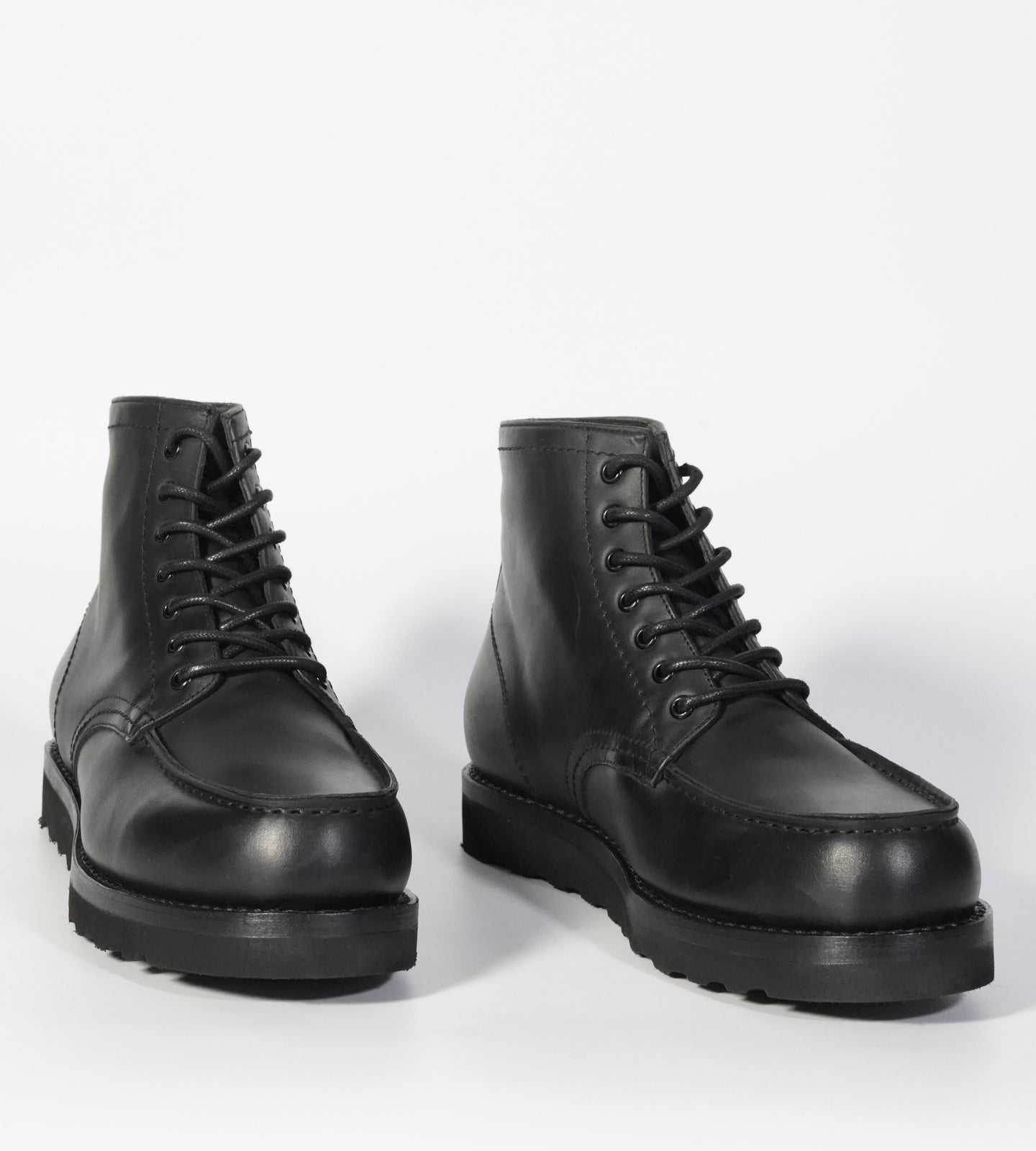 Goodyear Welted Black Oiled Leather Moctoe Boot