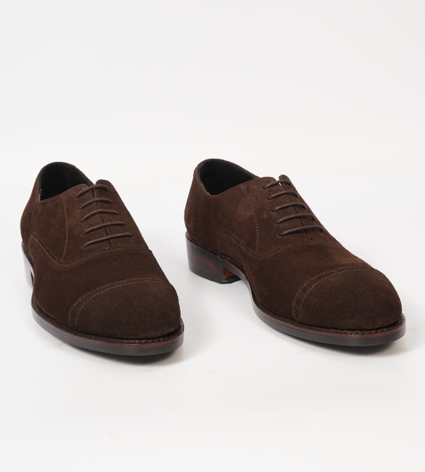 Goodyear Welted Brown Suede Captoe Brogue Oxford