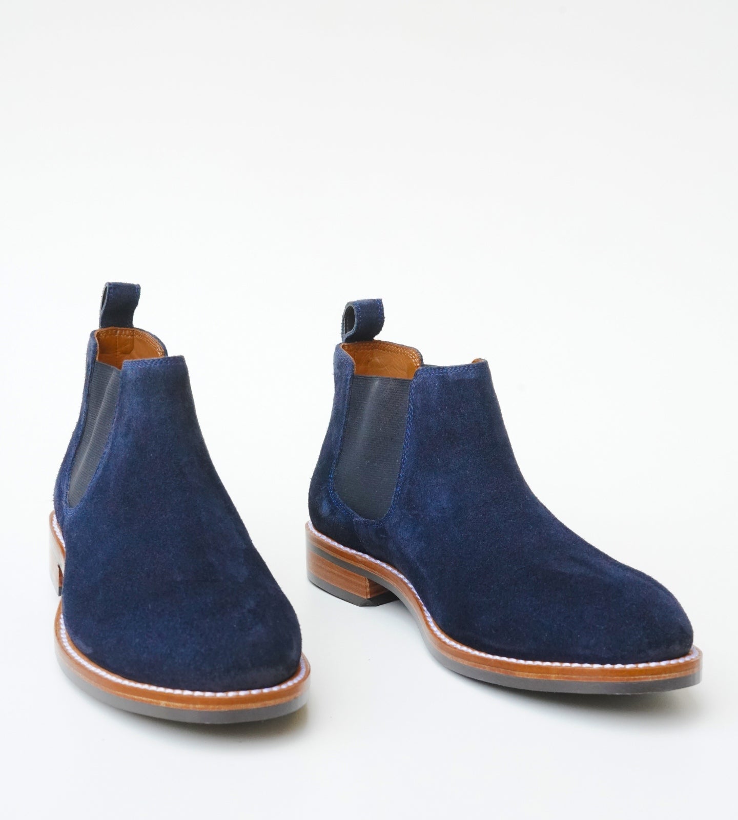 Goodyear Welted Classic Navy Suede Chelsea Boot