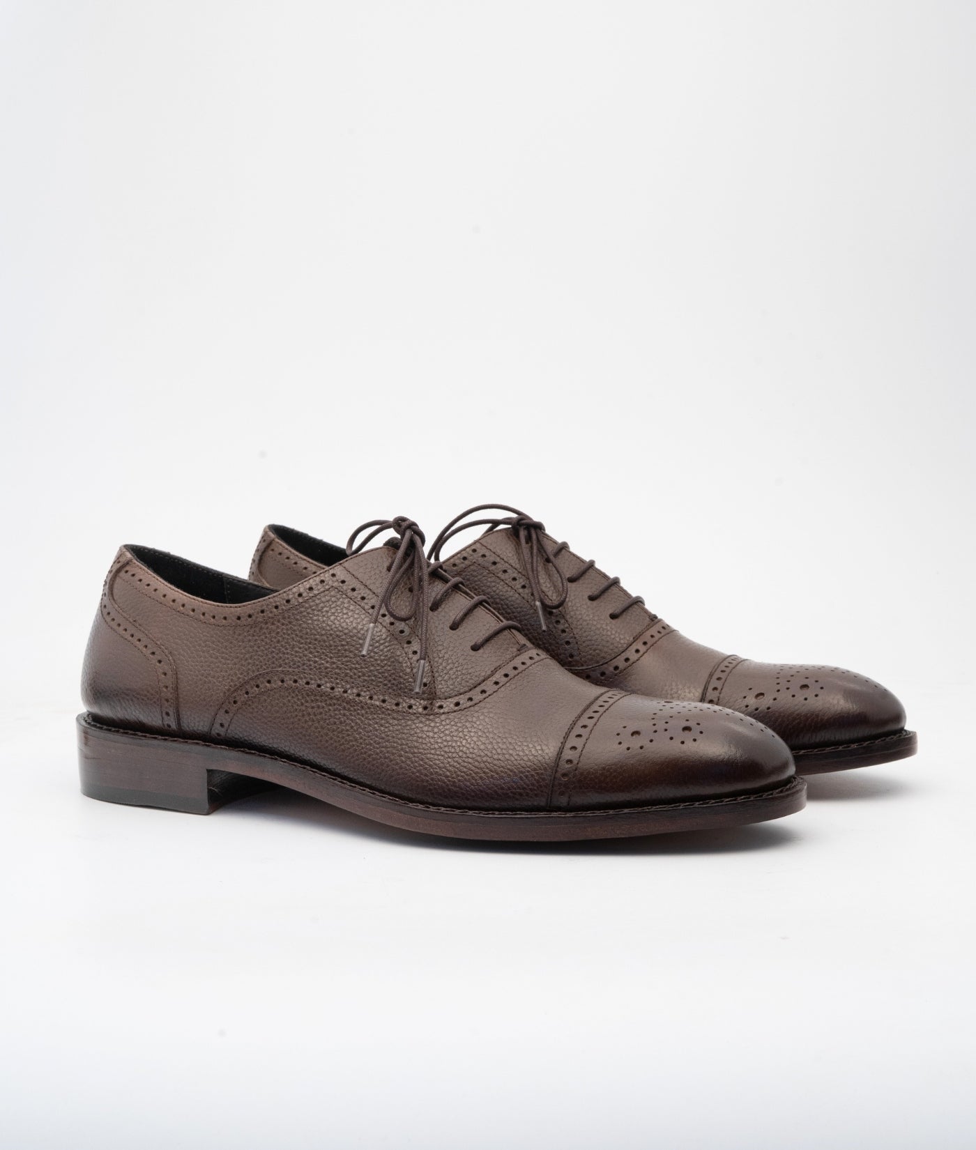 Goodyear Welted Brown Wax Milled Brogues Oxfords