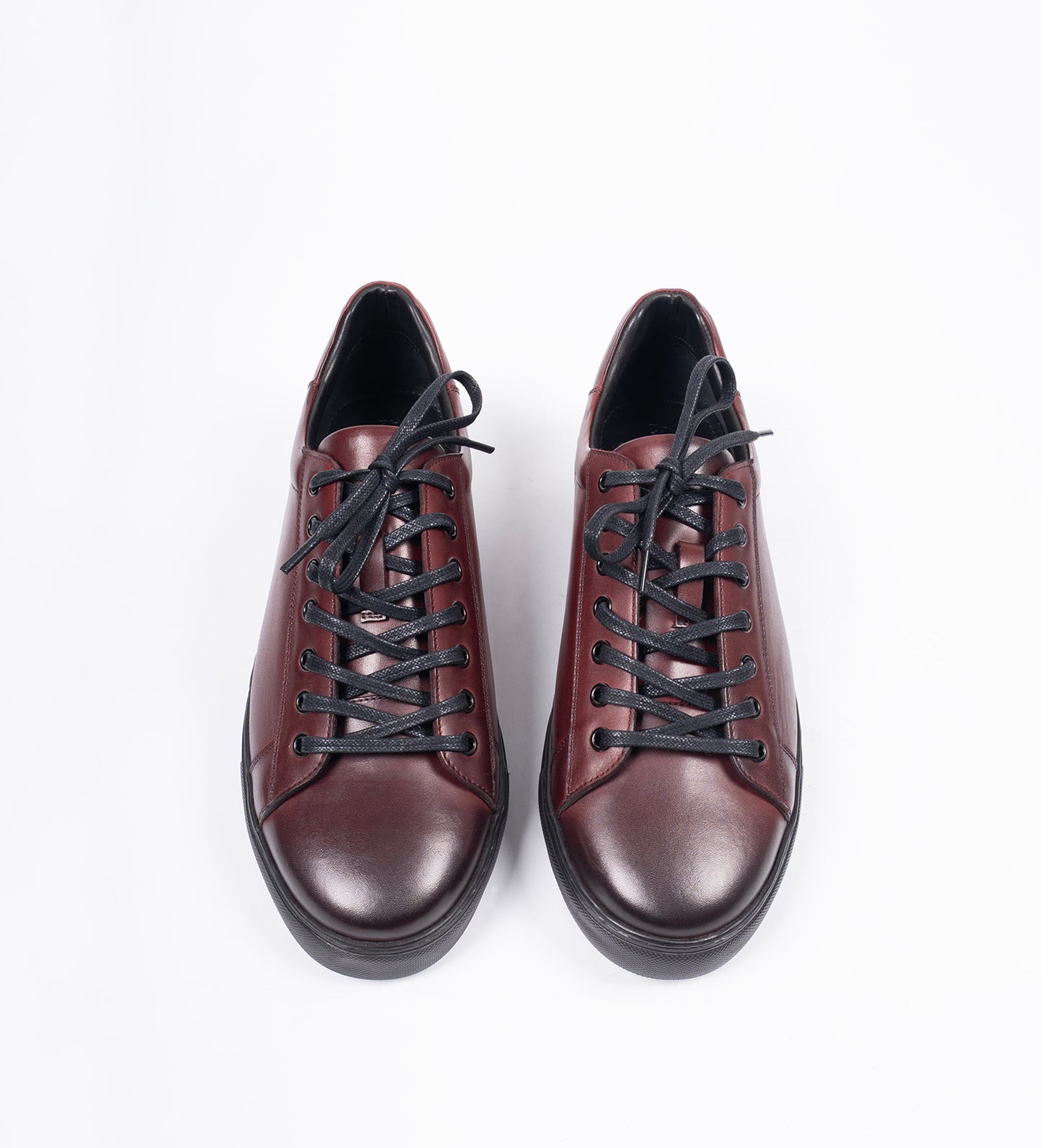 Handmade Classic Burgundy Leather Sneaker