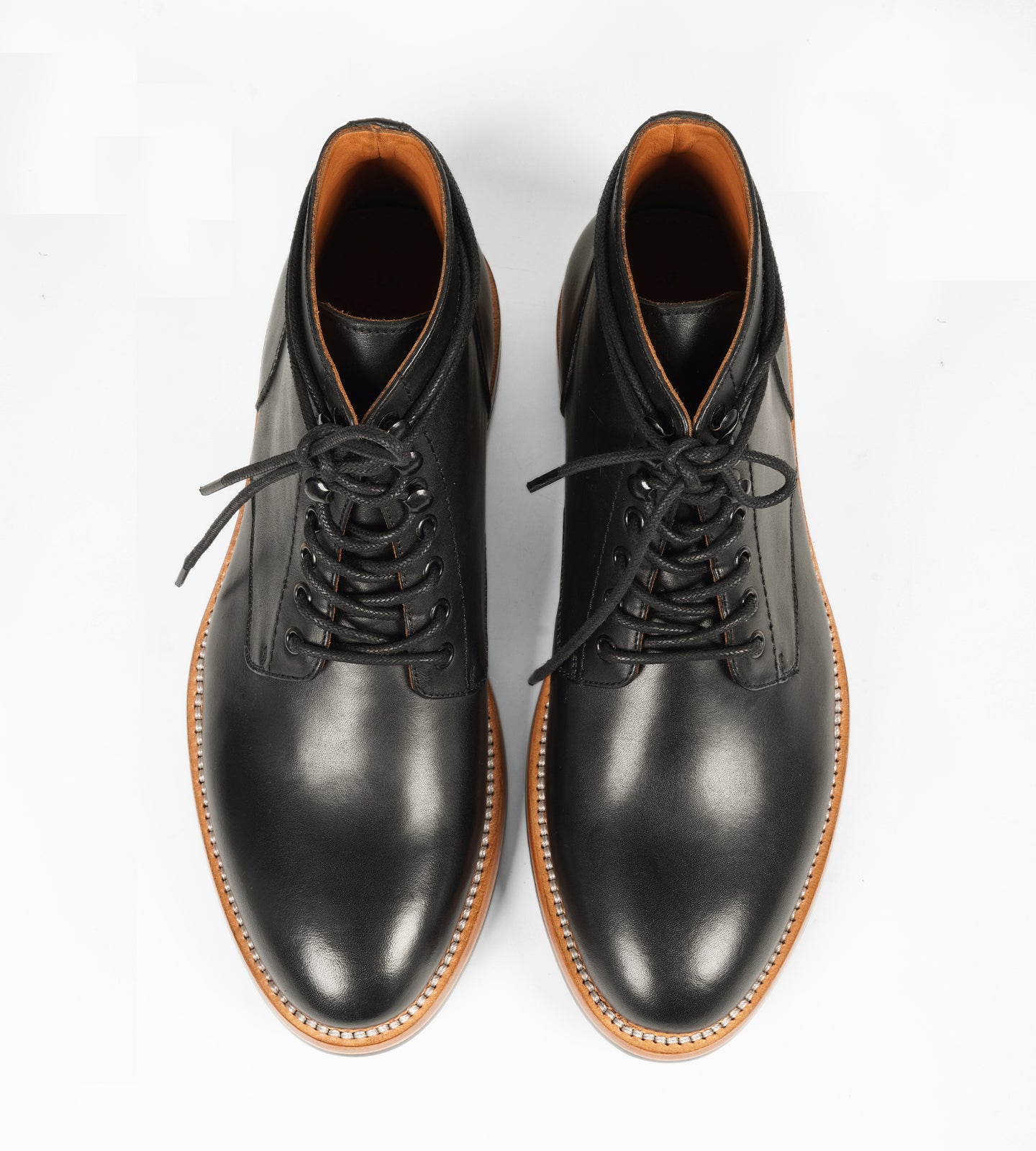 Goodyear Welted Black Plain Toe Boot