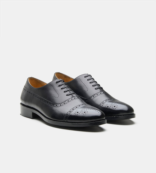 Goodyear Welted Black Adelaide Oxfords