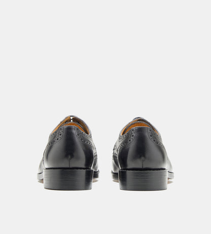 Goodyear Welted Black Wingtip Derby Shoe