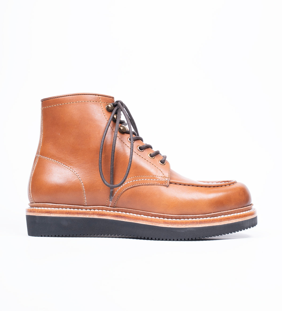 "Montaro" - Hand-Welted Tan Moctoe Boot
