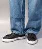 Handmade Unlined Black Milled Leather Sneaker