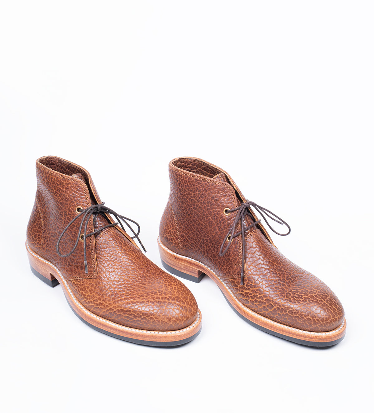 "Arden" - Hand-Welted Shrunken Bison Chukka Boot