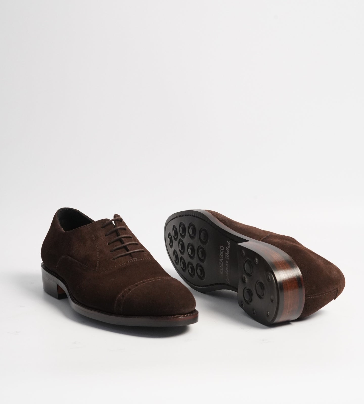 Goodyear Welted Brown Suede Captoe Brogue Oxford