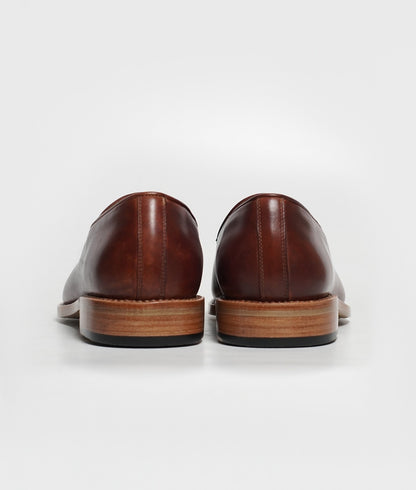 Hand Welted Dual Tone Cognac Belgian Loafer