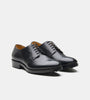 Classic Goodyear Welted Black Plain Toe Blucher