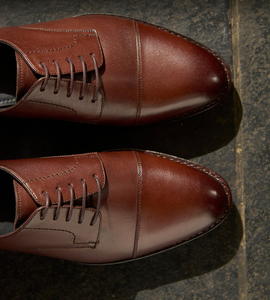 Goodyear Welted Brown Captoe Derby