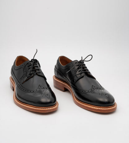 Goodyear Welted Black Longwing Blucher Shoes – Kozasko