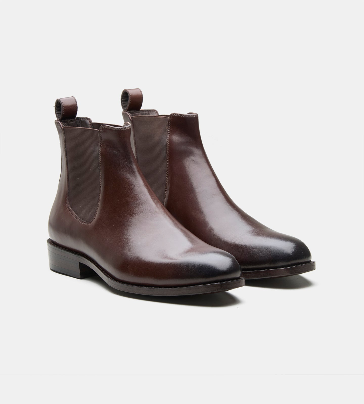 Masterfully Crafted Brown Wholecut Chelsea Boots for Men Kozasko