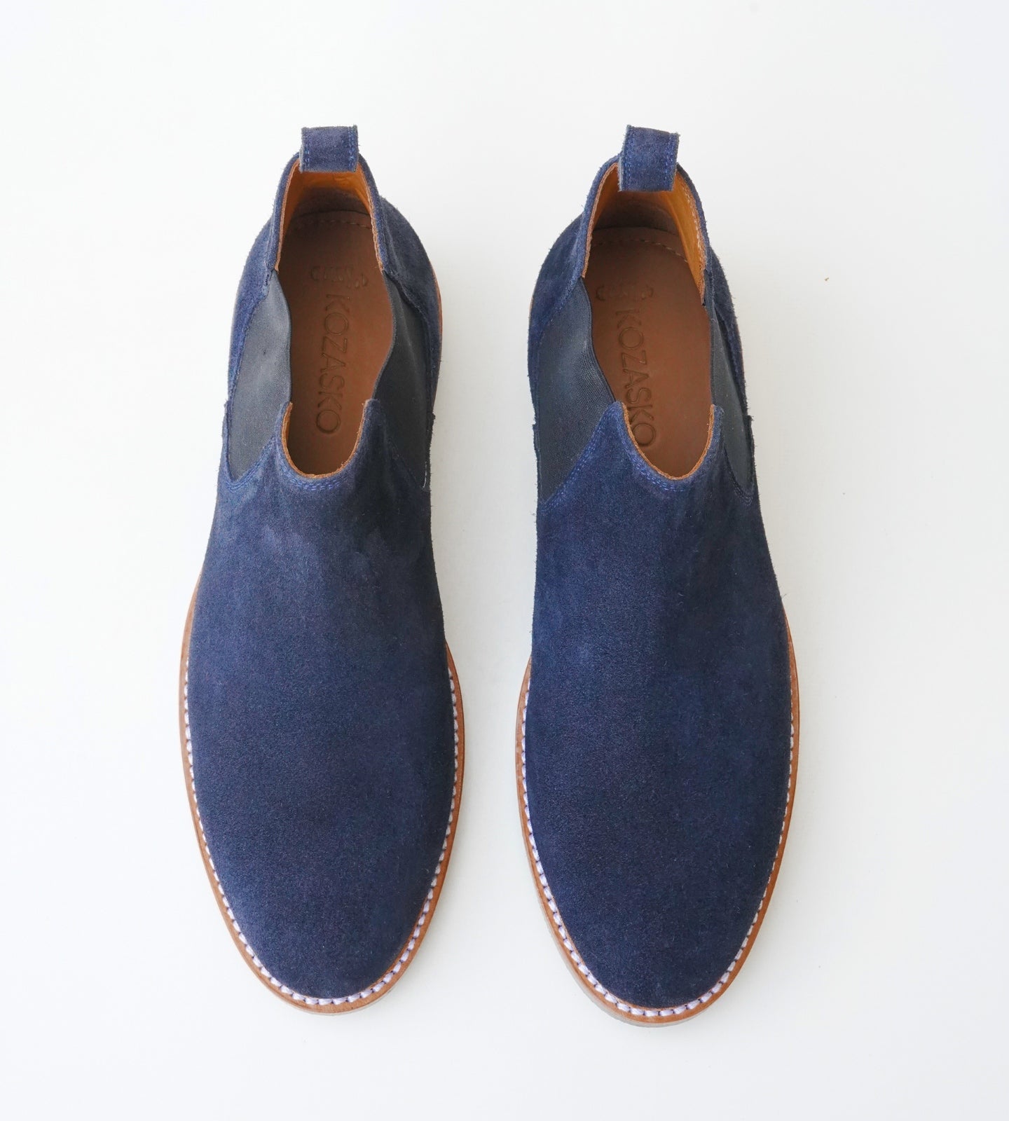 Goodyear Welted Classic Navy Suede Chelsea Boot