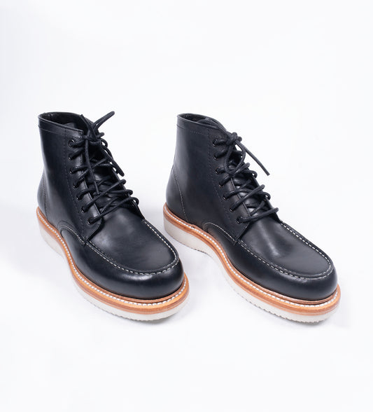 Hand Welted Moctoe Boot with Bellows Tongue