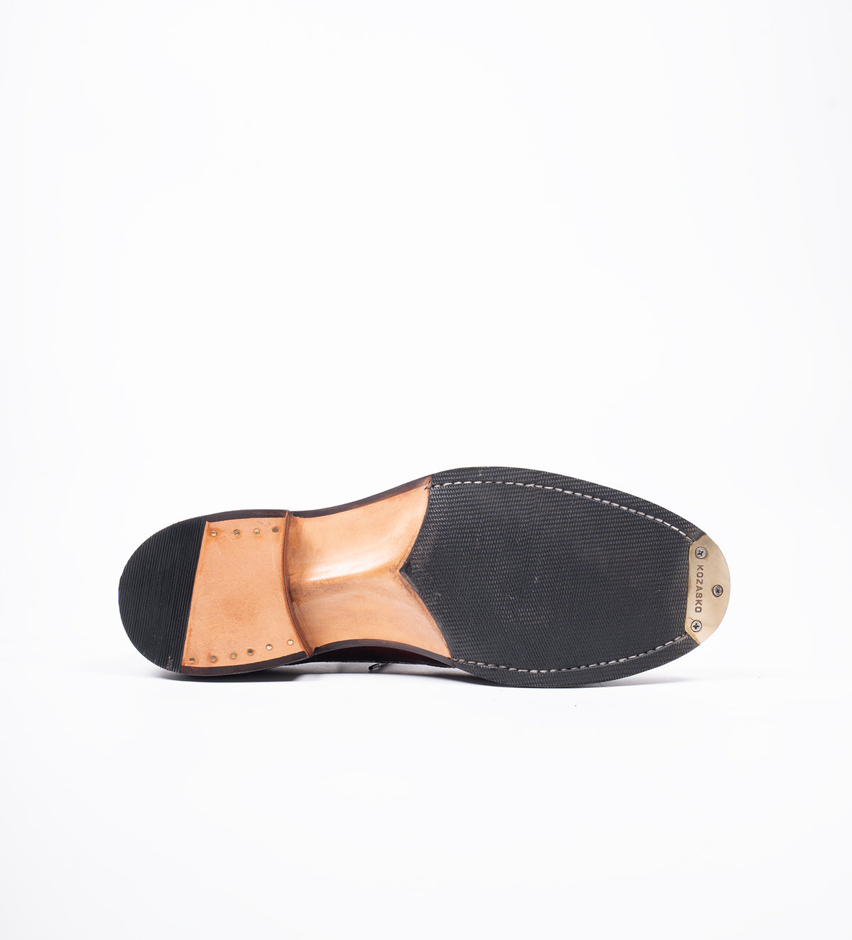 Hand Welted Burgundy Museum calf Longwing Blucher Shoe