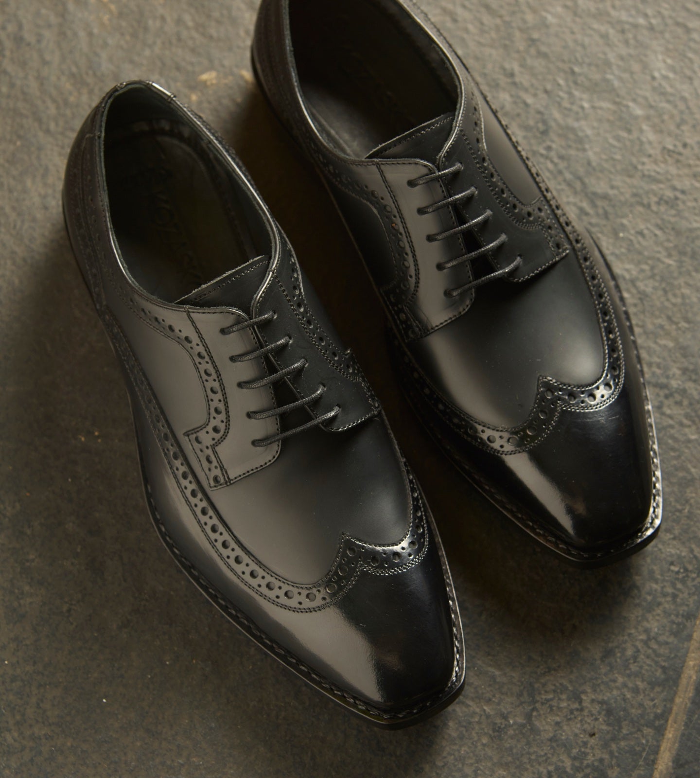 Handmade Black Color Genuine Grained leather Classic Cap Toe 