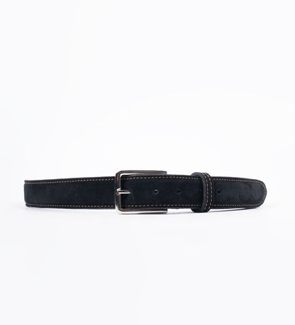 Handmade Groupo Mastrotto Black Suede Belt