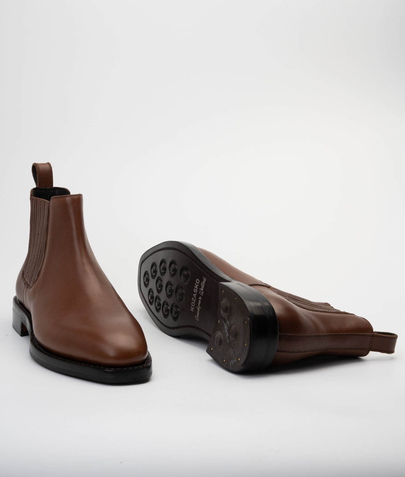 "Albion" - Hand Welted Tan Chelsea Boot