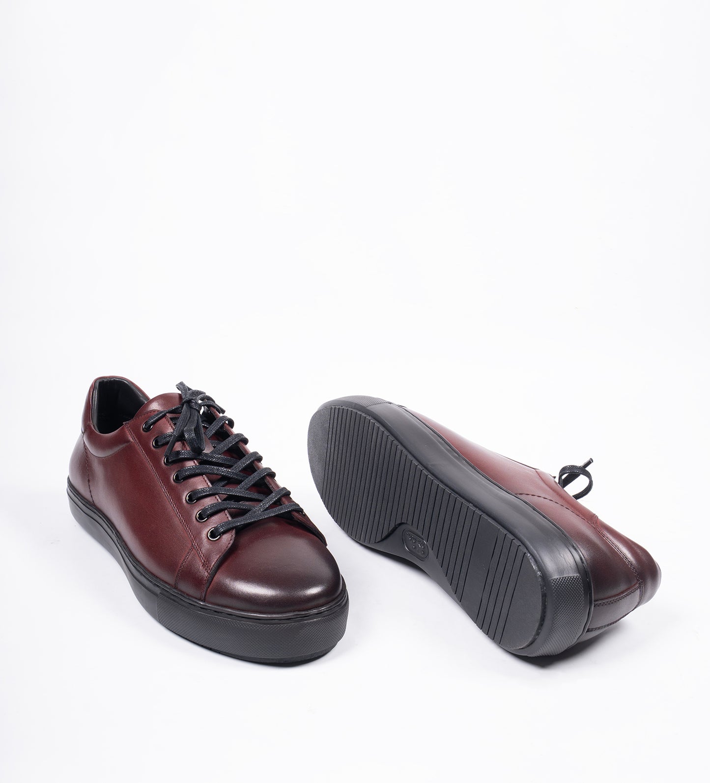 Handmade Classic Burgundy Leather Sneaker